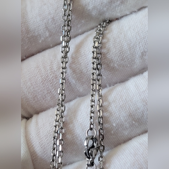 Natural Ethiopian Fire Opal Rough Pendant + 18" Chain Necklace - Unisex Jewlery - Picture 2 of 6